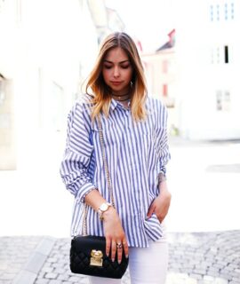 Trend Look: Loafer Addiction + Baby Blue Blouse